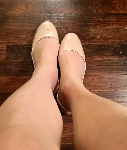 Got two new pair of flats fromTarget! Nude, sheer to the waist No Nonsensr pantyhose.