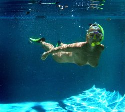 Nude underwater