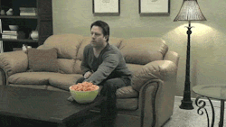 not-enough-fandom:  professorfrogar:  toonskribblez:  jerryterry:  Man successfully grabs remote without knocking over cheetos, yet remains displeased. (original gif [x])  This man lives in a world where everybody is in an infomercial. They all screw