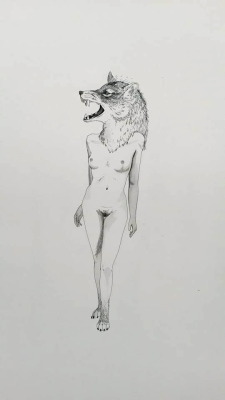 marianamagdaleno:  Yocoyote tinta sobre papel de algodón, 2014 En la exposición “Estudio de trazo” en el Museo de Arte Moderno. Mx DF 