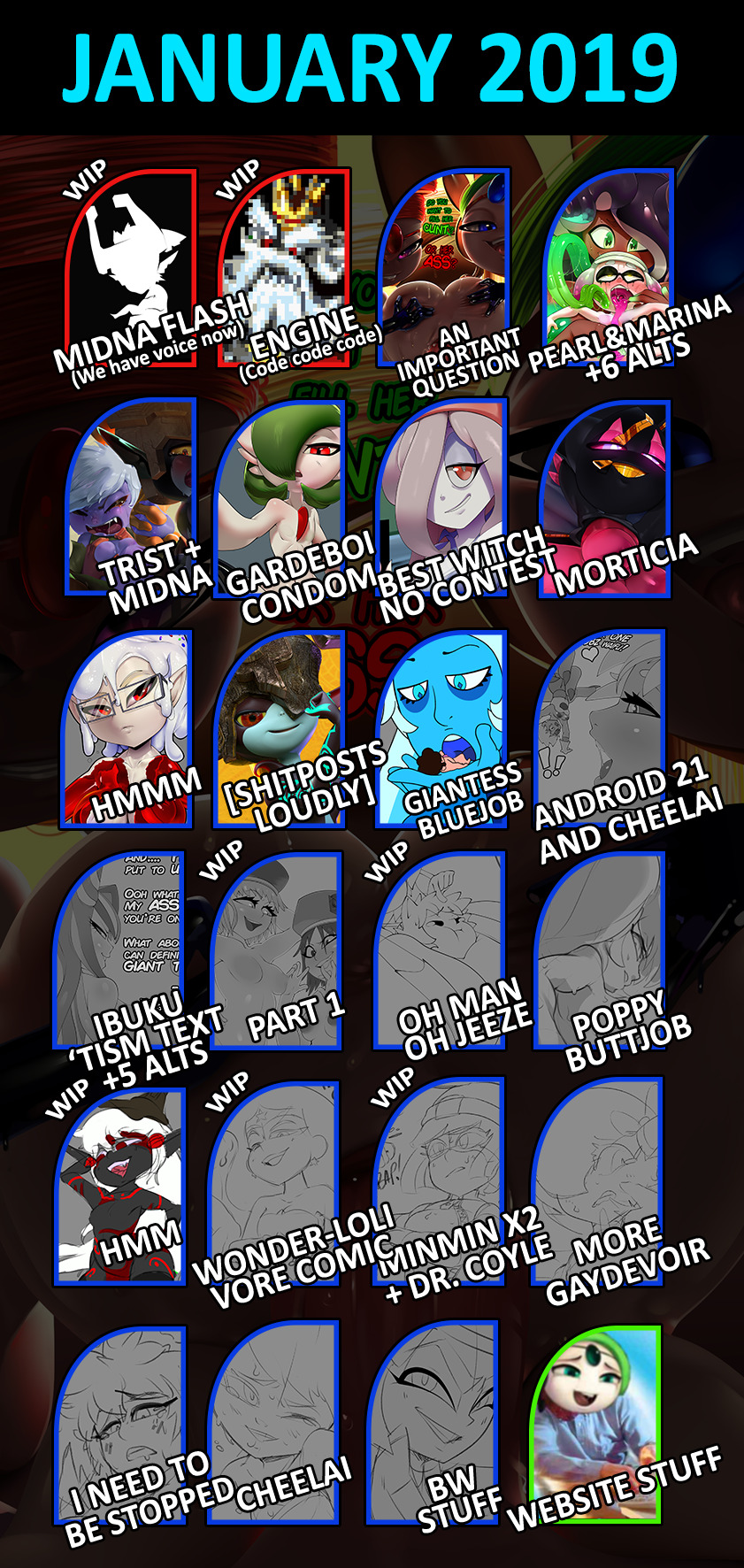 Shill time!https://www.patreon.com/NotBoogie is a thing that helps me keep pumping