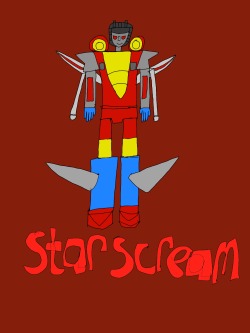 miketrontransformers:  Decepticon Air Fleet Commander Starscream reporting for duty. He is mixed with his Armada and G1 colors. Requested by @adam646 Scarscream © Transformers Art by Michael B 2016   :D thanks for the starscream pic dude