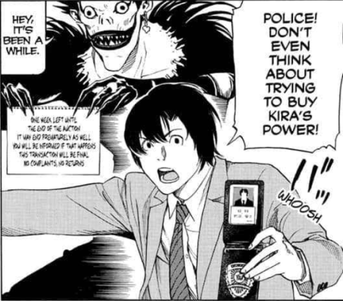 May 19, 2003: Misa Amane’s parents are murdered by a burglar.May 19, 2019:Ryuk delivers a bid announ