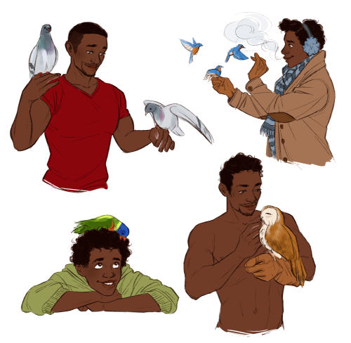 illustratedkate: my bird son is a bird dad