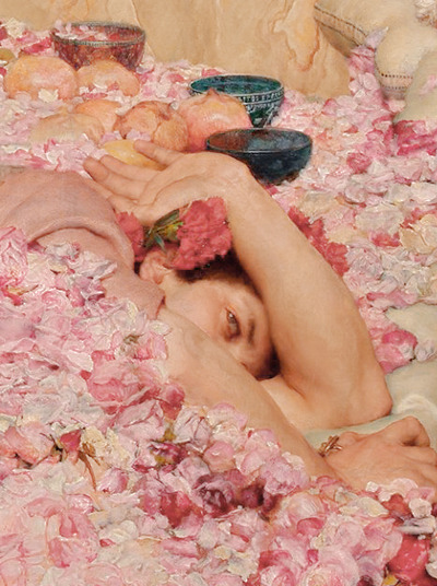 orlandcbloom:Sir Lawrence Alma-Tadema,The Roses of Heliogabalus (1888) details.