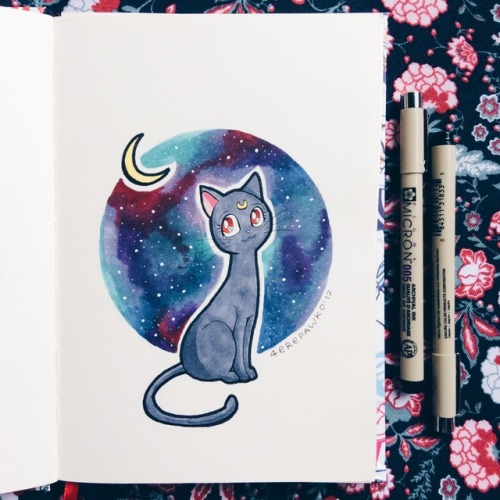 Luna & Artemis | Night & DayJoin me on my Sailor Moon themed Inktober to see more Sailor Moo