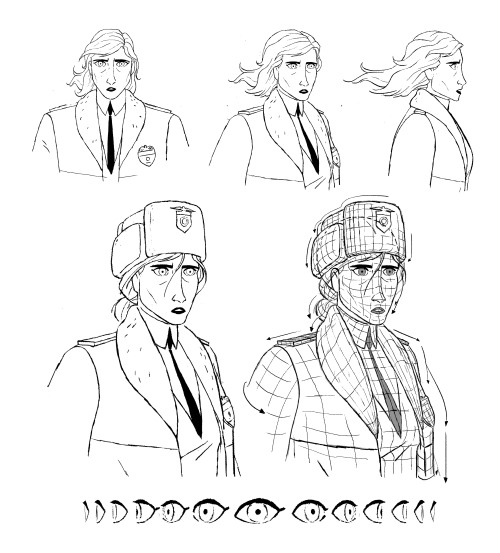 Model sheet of the character design for &ldquo;Nuit Blanche&rdquo;.vimeo.com/1491314