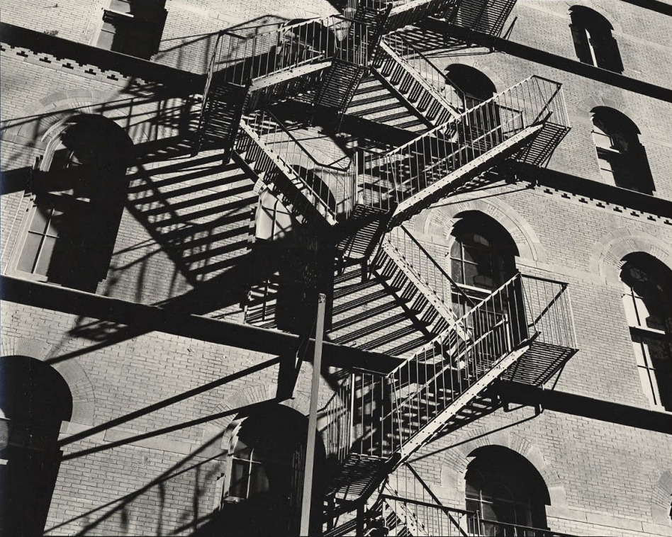 joeinct:  Fire Escape, New York, Photo by Brett Weston, c. 1945