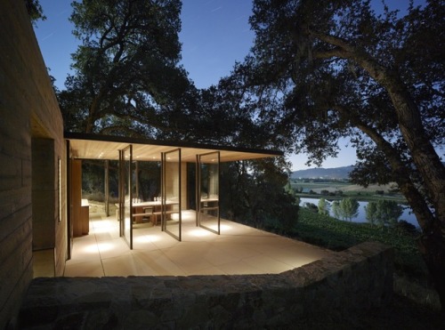 archatlas: Quintessa Pavilions in Napa Valley Situated on a ridgeline within the breathtaking 280-ac