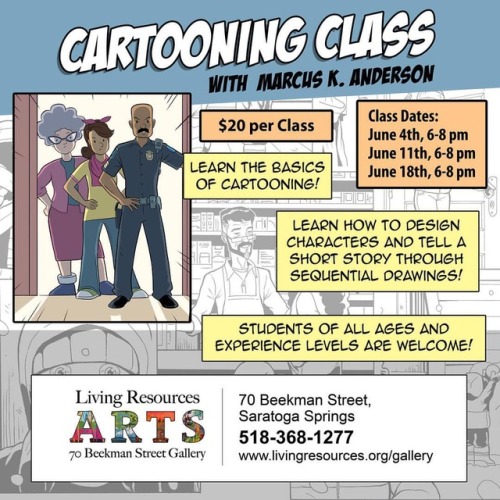 I’ll be offering 3 cartooning classes during June on 6/4, 6/11, and 6/18. Come to @70beekman g