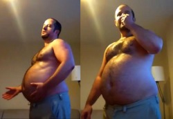 beefisbetter93:  lbgainfat: Fat Belly Beer   He looks like he waddles, that gut is so wide.