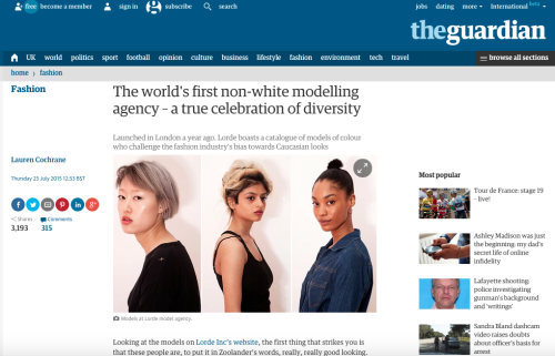lordeinc:  Some press this week! On the Guardian, Style.com, and Complex UK. On the come up!