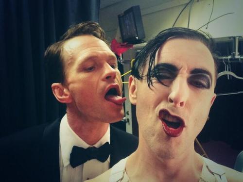 fuckyeahalancumming:  Just ran into @ActuallyNPH backstage. We are both in the opening number!!