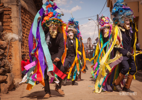 didyouseethewind: A group of “Viejitos Catrines” performs in front of each house in San Francisco de Uricho (Michoacan, Mexico), giving the blessing to the beloved little “Niño Dios” (The Christ child), on 2nd of February, Day of Candlemas,