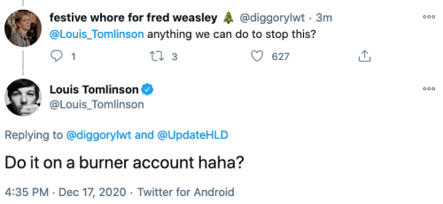 17/12 | Part 2The tweet Louis replied to: