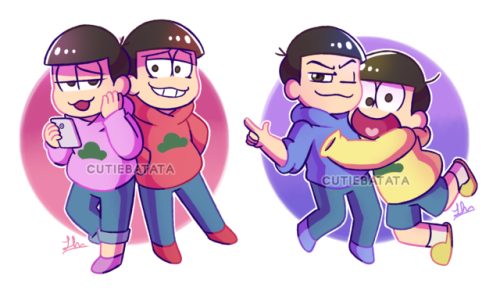 cutiebatata: some matsu duos;; (tumblr messed up the quality so it would be p nice if u clicked on t