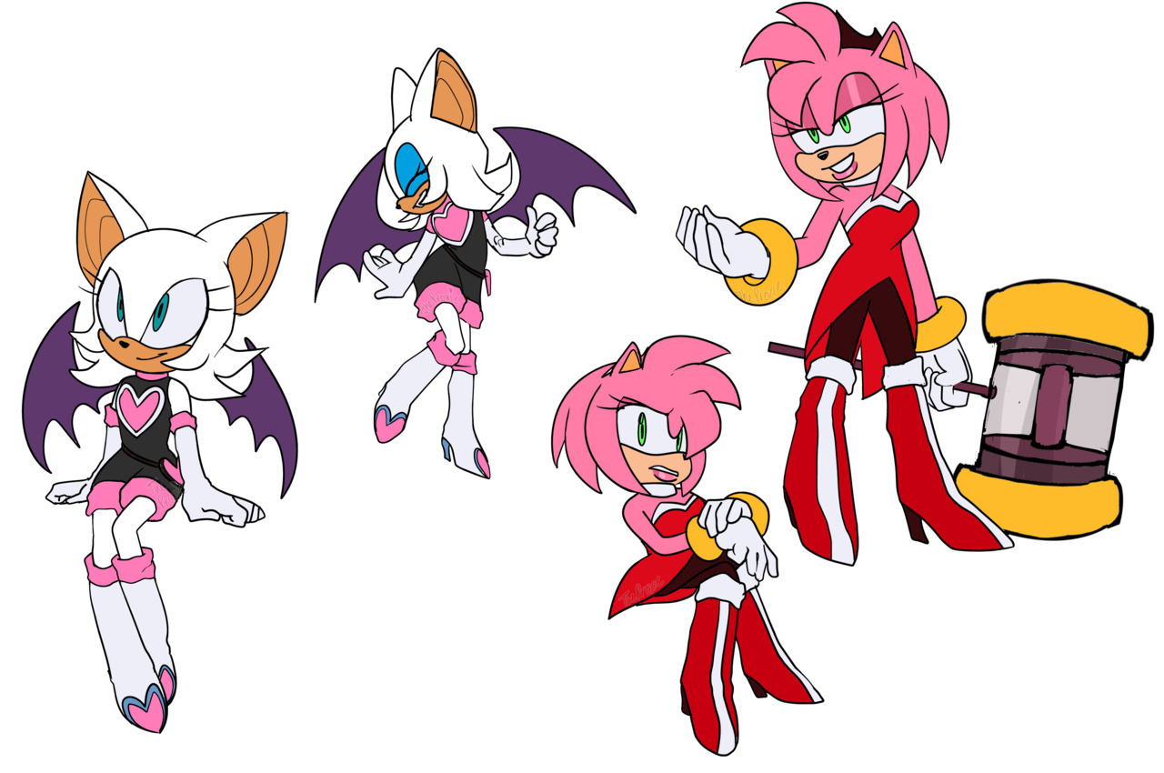 OLD PICTURE: SonAmy chase with a twist — Weasyl