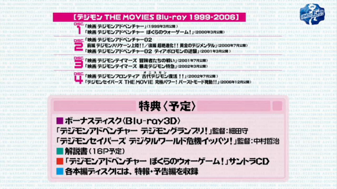 yoshi-x2:  Digimon The Movies 1999-2006 BD Box Disc 1: Digimon Adventure, Digimon