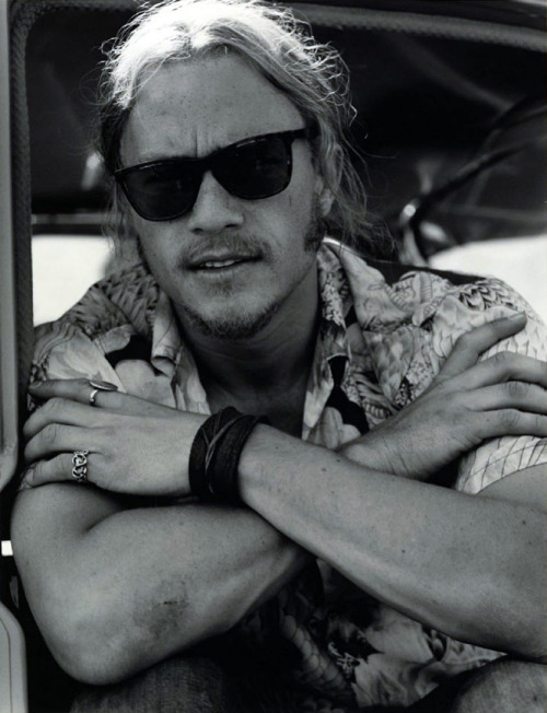 Heath Ledger Photographed by Kurt Markus as Skip Engblom for “Lords of Dogtown” in Venice Beach, Los