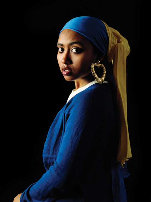 global-musings:The Girl With a Bamboo Earring, Awol Erizku | Ethiopian American