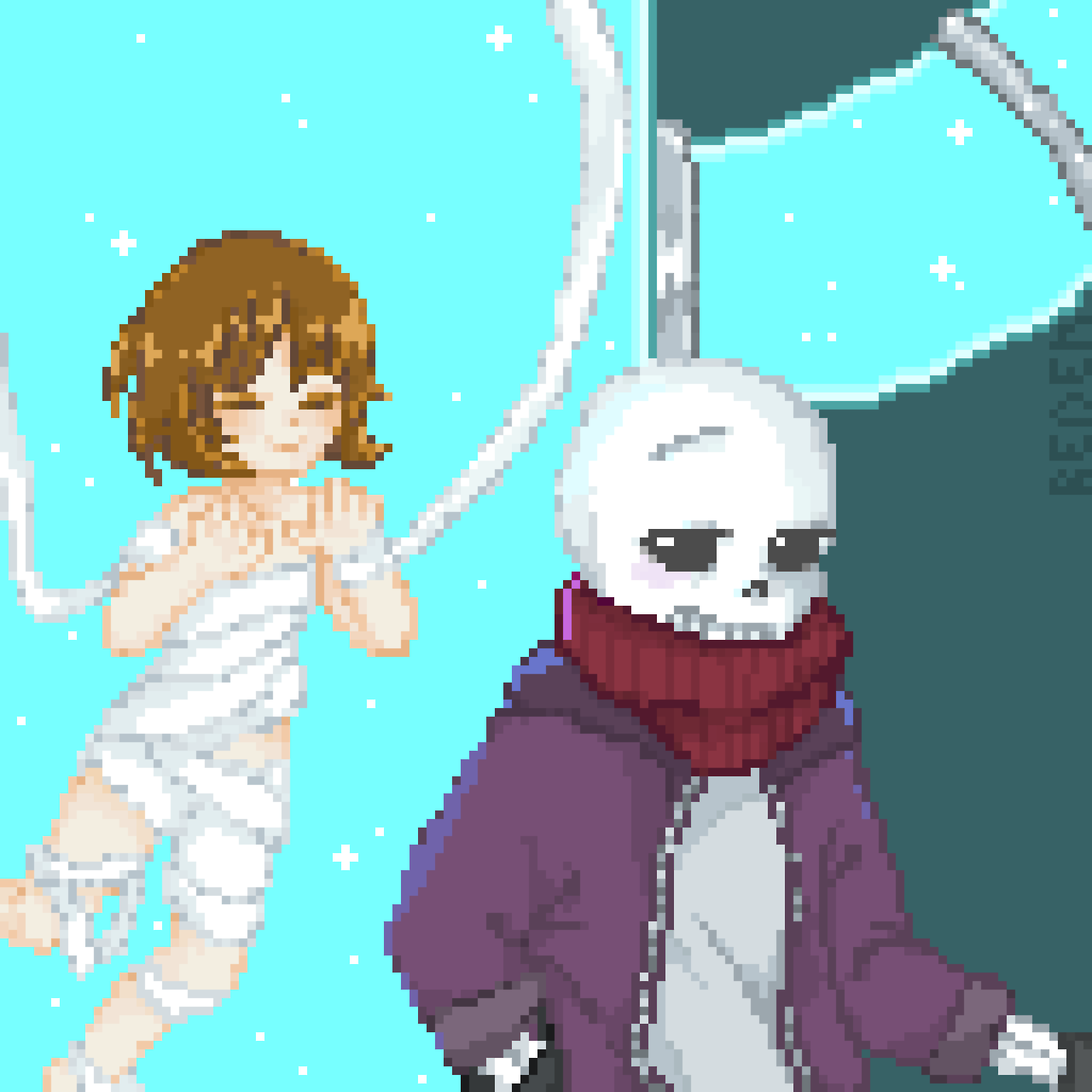 Pixilart - sans aus by blue-blue