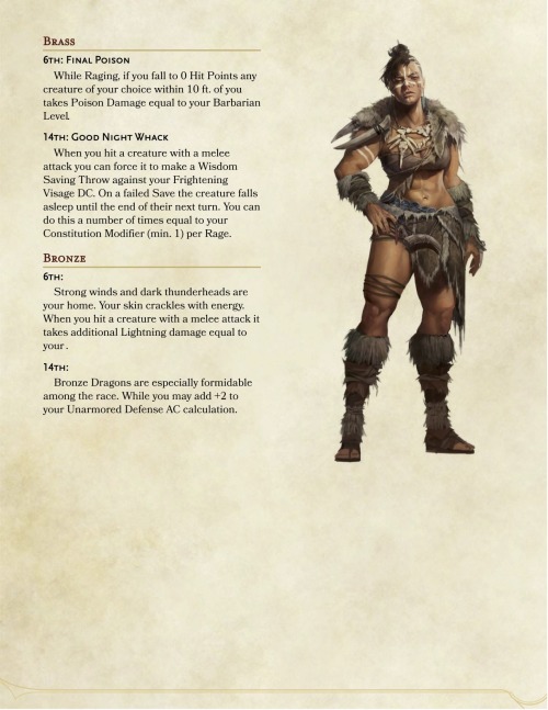 dungeonsanddrakes: The Path of the Dragon. A variant of some of the other Barbarian subclasses I’ve 