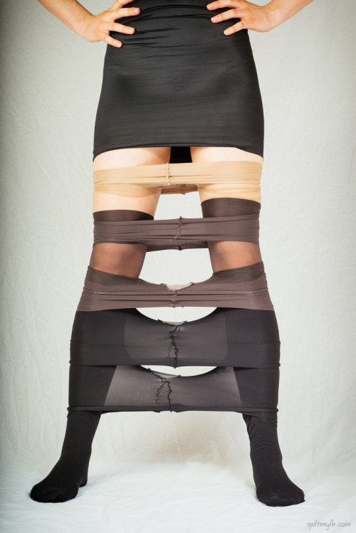 spiltmylk:  New post from my blog at http://www.spiltmylk.com/pantyhose-tiramisu/Pantyhose TiramisuTwo nude, two brown, two black, layered like a delicious tiramisu  