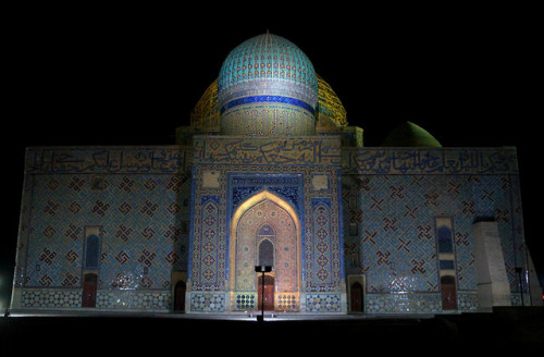 Exploring Turkestan’s ancient Mausoleum. Kazakhstan