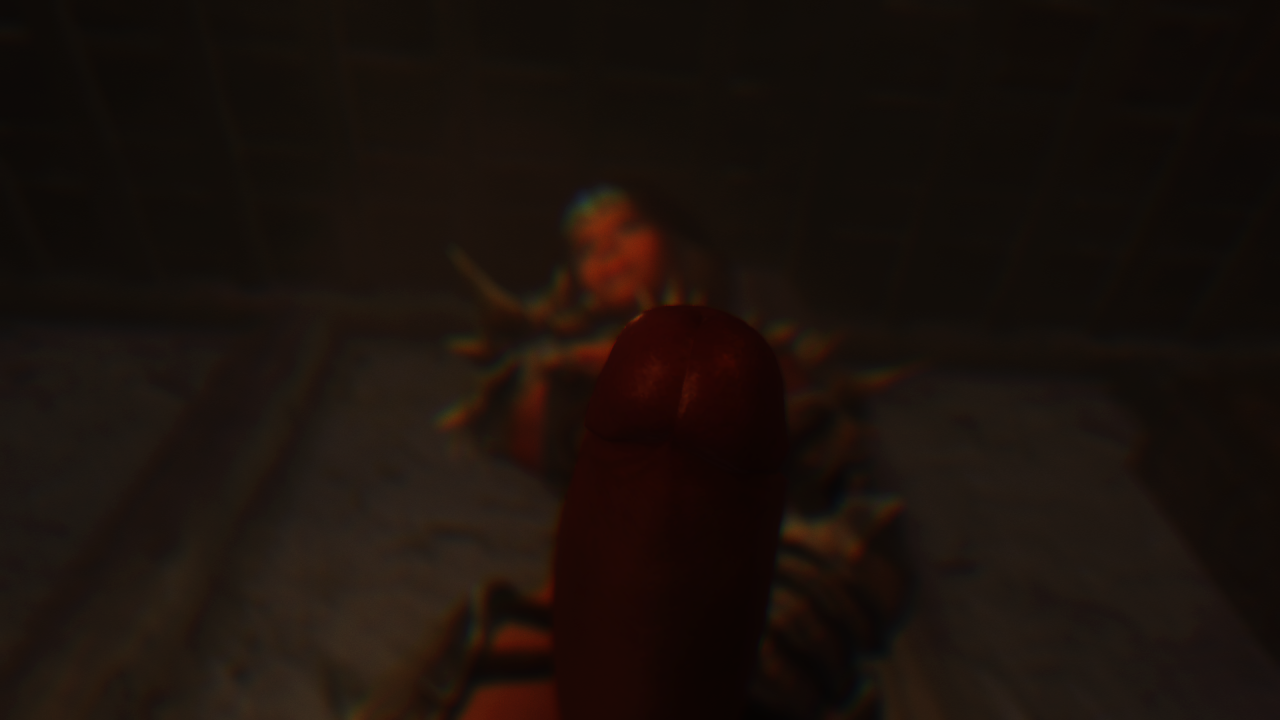 orcfuta:  As the woman let go of it, the full weight of her limp phallus came crashing