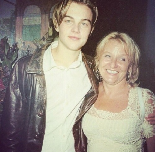 Leo and his mother in the 90s