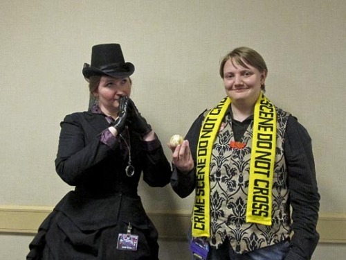 BBC Sherlock cosplays from Convergence 2014 1. Victorian femlock and me (This is a turnip, isn&rsquo