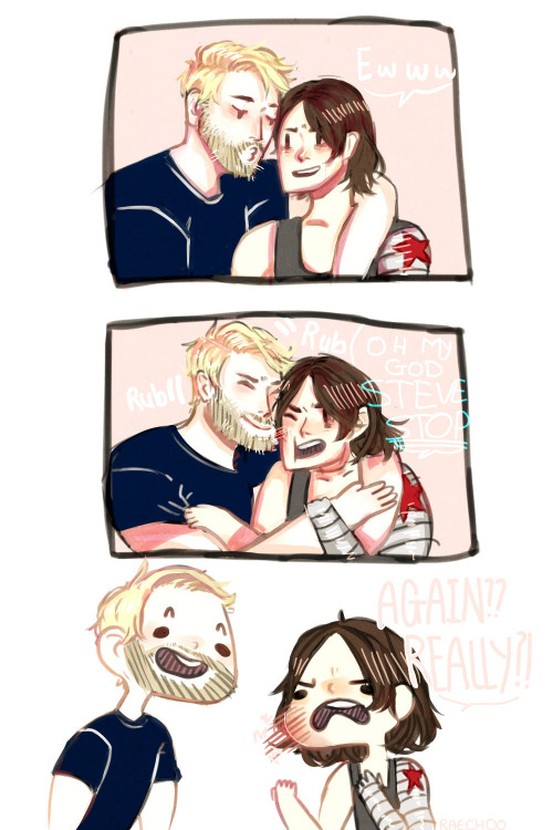 raechoo:steve abuses his beard privileges  