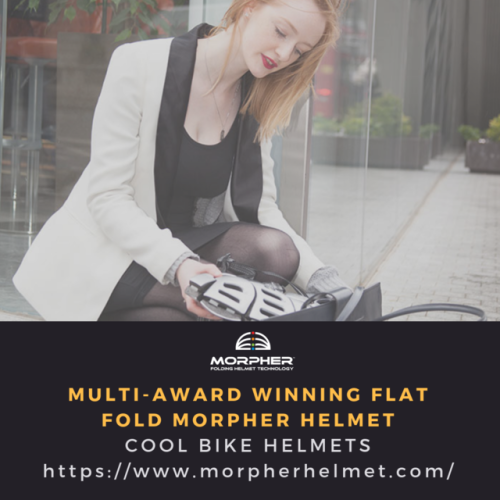 If you’re looking for cool bike helmets the multi-award winning flat fold Morpher Helmet ticks all the boxes. It looks great, comes in a range of stunning colours and will keep you safe on your cycle or scooter on the road.