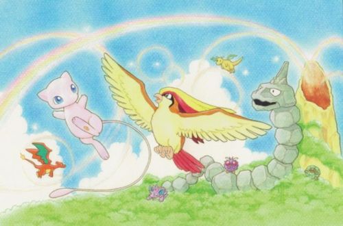 poke-mo-mo: Pokemon southern islands (TCG) post card artwork, 2001