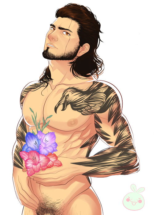 ponkuno:  Final Fantasy XV - Gladiolus AmicitiaI like how this beefcake’s name is also the same name as a delicate flower~  check more of my art over here 