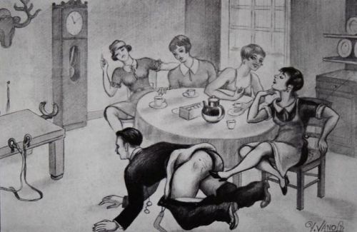 pittprickel:Yvan Yanoff, Paris 1930s #vintagefetish #eroticdrawing #Illustration #vintagefemdom #spa