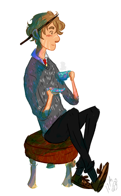 Sudden Urge To Draw Remus After Having Tea.
