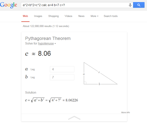 So Google does math for you??
