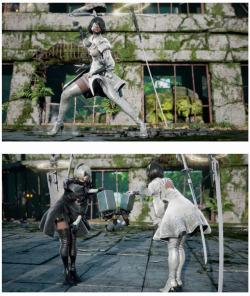 slbtumblng: rancid-gravity: 2B and ‘2P’ as they appear in Soulcalibur VI. I wonder if that PC mod actually did influence them in choosing her 2P colour swap?  perfect balance~ &lt;3 &lt;3 &lt;3