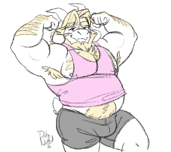 dulynotedart:  I’ve decided to not draw Asgore as fat as I have. I’ve implied he still has muscle underneath it all but it didn’t look that way. He definitely looks better with more visible muscle goodness