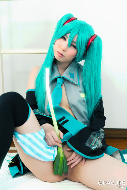 Miko Oguri in super hero cosplay session in a couple of Asian Thumbs series with her cute butt being