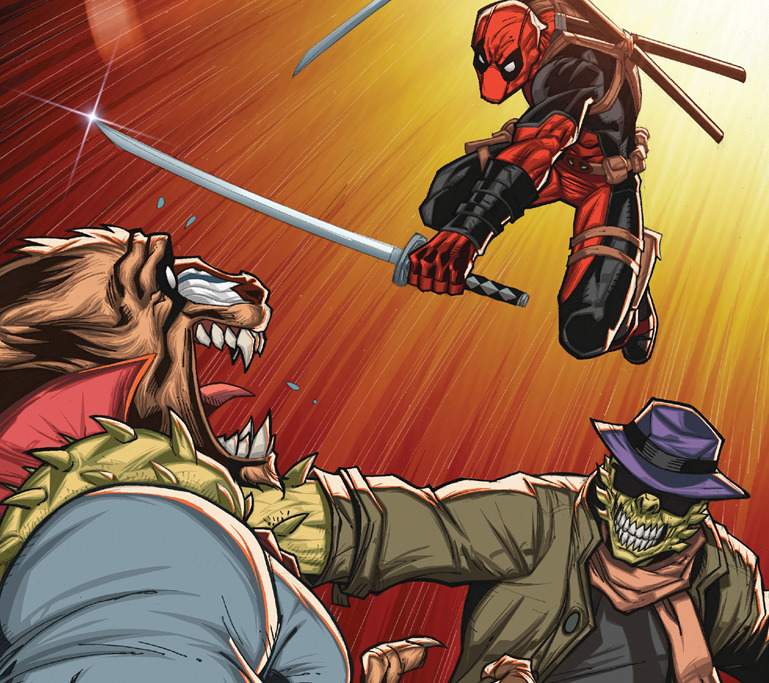 marvelcomicart:  Deadpool &amp; Merc$ for Money 005 / Ron Lim