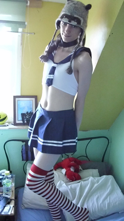 The cream of the crop! I took a short photo shoot (in my uh… bedroom) in my sailor boy outfi. c: 