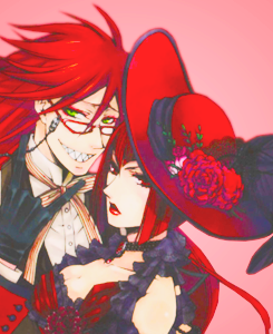 princecharminalert:  Femslash February [Day 1/28] - Madam Red/Grell Sutcliff  How beautiful you were, dyed crimson in your victims’ blood. I loved you so. 