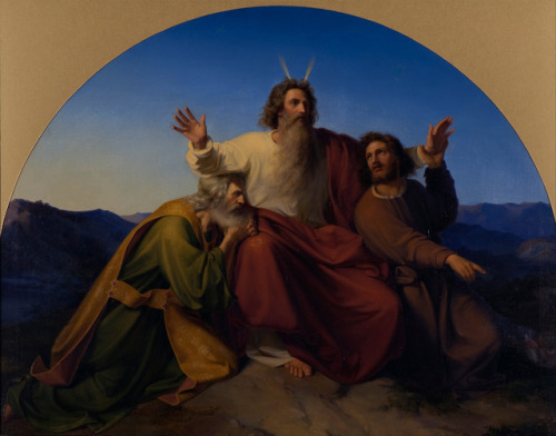 Moses, Aaron, and Hur, Alexander Heubel, 1837