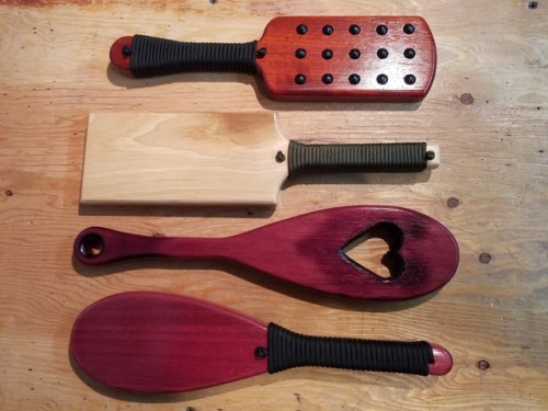 nefariouskinks:  All 4 of these paddles are set to go up on my etsy page tomorrow (tuesday). So checkout and follow my etsy page so you don’t miss out on your chance to grab one.   With Xmas around the corner these would make a great stalking stuffer