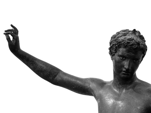 ancientart: Marathon Boy, also known as Ephebe of Marathon. Ancient Greek bronze statue of a yo