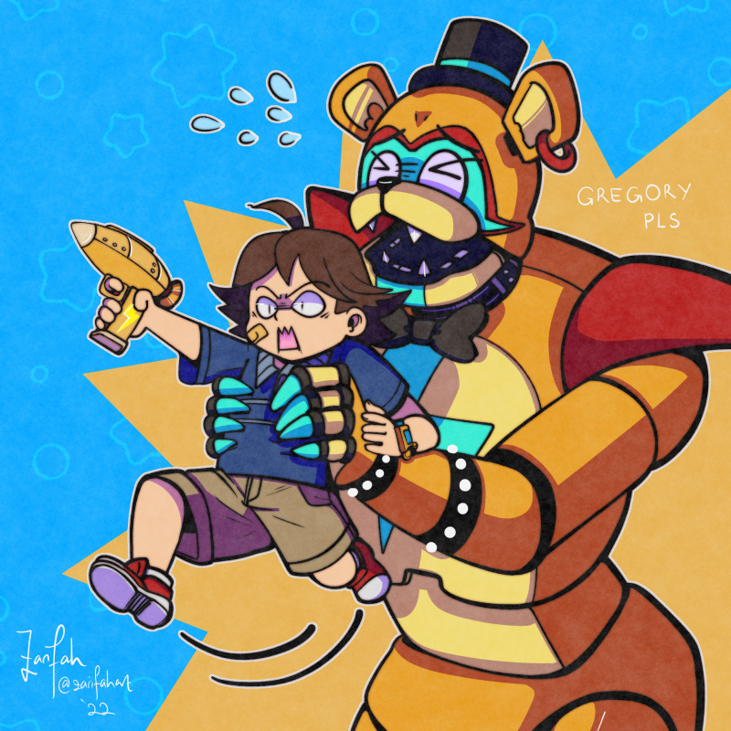 A Friend In Freddy~ FNAF SB Fanart of the charming friendship Gregory and  Freddy have ✨ ⚠️Please do not steal/repost my art!⚠️ : r/GameTheorists