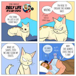 Our cat Leeloo does this to us every single