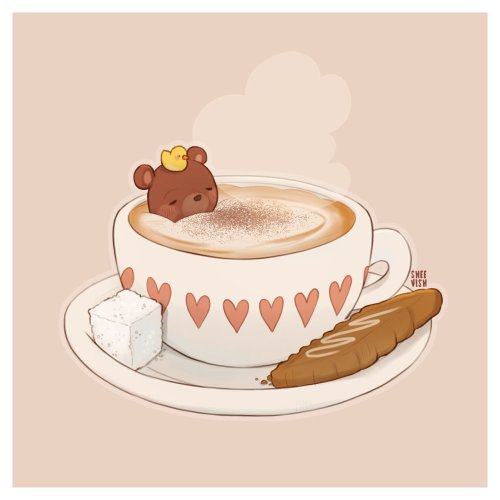 sheevish-art:comfy coffee ☕